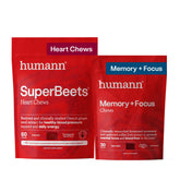 HumanN SuperBeets vista frontal del empaque mostrando 90 masticables y beneficios