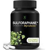 HUMANX Sulforaphane+ envase frontal que muestra diseño y beneficios clave