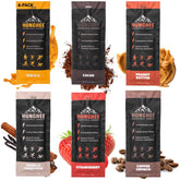 Hunghee frente del pack mostrando seis sobres, conveniencia portátil