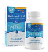 Hyalogic HylaVision frontal del empaque mostrando producto y beneficio visual