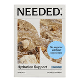 Hydration Support frasco y sobres visibles, conveniencia para viajes