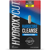 Hydroxycut envase frontal mostrando 42 cápsulas y beneficio de reset