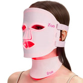 IFAE máscara frontal rosa mostrando ajuste cómodo y elegante