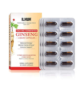 ILHWA envase frontal del ginseng fermentado, presentación clara y beneficios prácticos