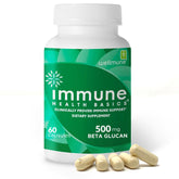 Immune Health Basics frasco frente mostrando etiqueta y beneficio de apoyo inmunitario