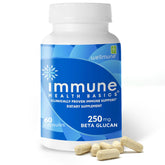 Immune Health Basics frasco frontal mostrando el diseño y beneficio de apoyo inmunológico
