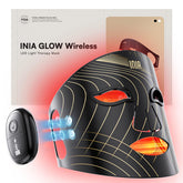 INIA GLOW máscara frontal mostrando el diseño ergonómico y comodidad