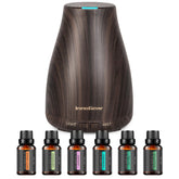 InnoGear vista frontal del difusor con grano de madera y diseño elegante