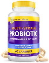 InnovixLabs frente del envase mostrando 50B UFC y 31 cepas, promueve equilibrio intestinal