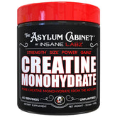 Envase Insane Labz Creatine Monohydrate sin sabor mostrando etiqueta clara y beneficio de fuerza