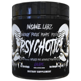 Insane Labz envase frontal psicotic black muestra diseño y 35 servicios