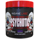 Insane Labz Psychotic frente del envase mostrando diseño y sabor uva, preparación rápida