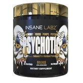 Insane Labz Psychotic Gold envase frontal mostrando diseño naranja y fuerza