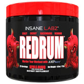 Insane Labz Redrum vista frontal del envase mostrando el diseño y sabor