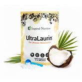 Inspired Nutrition envase UltraLaurin frente, conveniencia y cantidad