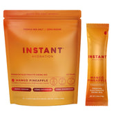 Instant Hydration frente del empaque mostrando 20 sobres y beneficios