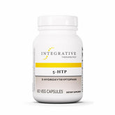 Integrative Therapeutics 5‑HTP frasco frontal mostrando etiqueta y beneficio de apoyo nutricional