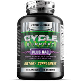 Iron Labs Nutrition frasco frontal mostrando 240 cápsulas y beneficio de suministro por 2 meses