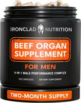 IRONCLAD NUTRITION frasco delantero mostrando 120 cápsulas y etiqueta clara