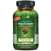 Irwin Naturals frontal del envase que destaca vitaminas B y MCT