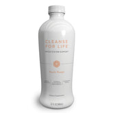 Isagenix envase frontal del Cleanse for Life mostrando marca y sabor durazno mango