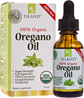 Island Nutrition frasco delantero mostrando etiqueta clara y beneficio orgánico