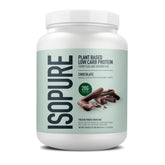 Isopure empaque chocolate mostrando diseño y beneficios visibles