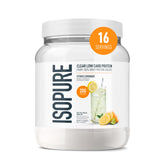 Isopure envase frontal Citrus Lemonade mostrando diseño y beneficio refrescante