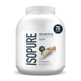 Isopure envase frontal mostrando marca y formato, claridad en ingredientes