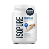 Isopure frasco frontal mostrando la marca y claridad de ingredientes para confianza