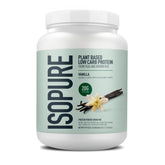 Isopure envase vainilla visible, proteína limpia y fácil de usar