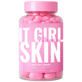 It Girl Vitamins frasco frontal que muestra el envase y beneficio estético