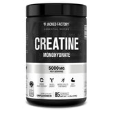 Jacked Factory envase frontal mostrando creatina pura y sin sabor, aporta confianza de marca