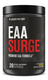 Jacked Factory vista frontal del envase mostrando sabor piña y porciones