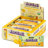 JAMBAR envoltorio frontal mostrando diseño y certificación orgánica, ideal para elegir snack saludable