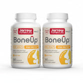 Jarrow Formulas BoneUp frente del envase mostrando beneficio de nutrición ósea