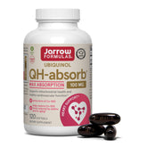 Jarrow Formulas frasco frontal mostrando ubiquinol 100 mg benefició cardiovascular