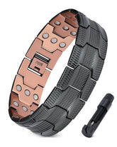 Jecanori pulsera cobre frontal mostrando diseño elegante y robusto