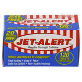 Jet-Alert envase frontal mostrando diseño y cantidad 120, conveniencia y ahorro