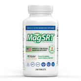 Jigsaw Health MagSRT frasco frontal mostrando diseño y tamaño del producto