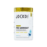 Jocko Fuel frontal del envase mostrando diseño y sabor Blue Ice