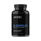 Jocko Vitamin B Complex vista frontal, envase claro que facilita identificación