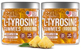 JOYLI Nutrition empaque frontal de gomas L-tirosina mostrando beneficios y sin azúcar