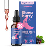 JoySpring SleepBerry frontal del frasco mostrando diseño y tamaño útil