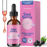 JoySpring frasco ZincBerry frente mostrando etiqueta clara y beneficios