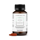 JSHealth envase frontal mostrando Detox + Debloat para alivio de hinchazón