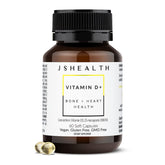 JSHealth frasco frontal del suplemento D3 vegano mostrando envase y cantidad