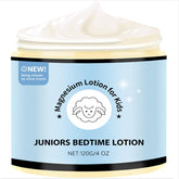 JUNIORS BEDTIME LOTIO frontal del envase mostrando diseño y beneficio calmante