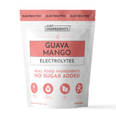 JUST INGREDIENTS empaque frontal mostrando sabor guayaba mango y beneficios