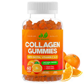 Just Nutrients frasco frontal mostrando gominolas y beneficio para piel